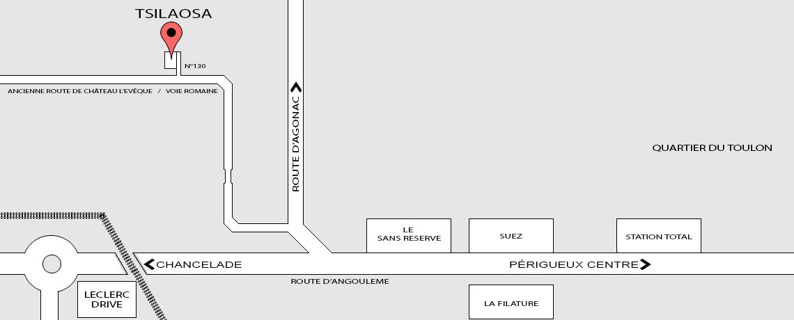 plan acces Tsilaosa Plan accès Tsilaosa
