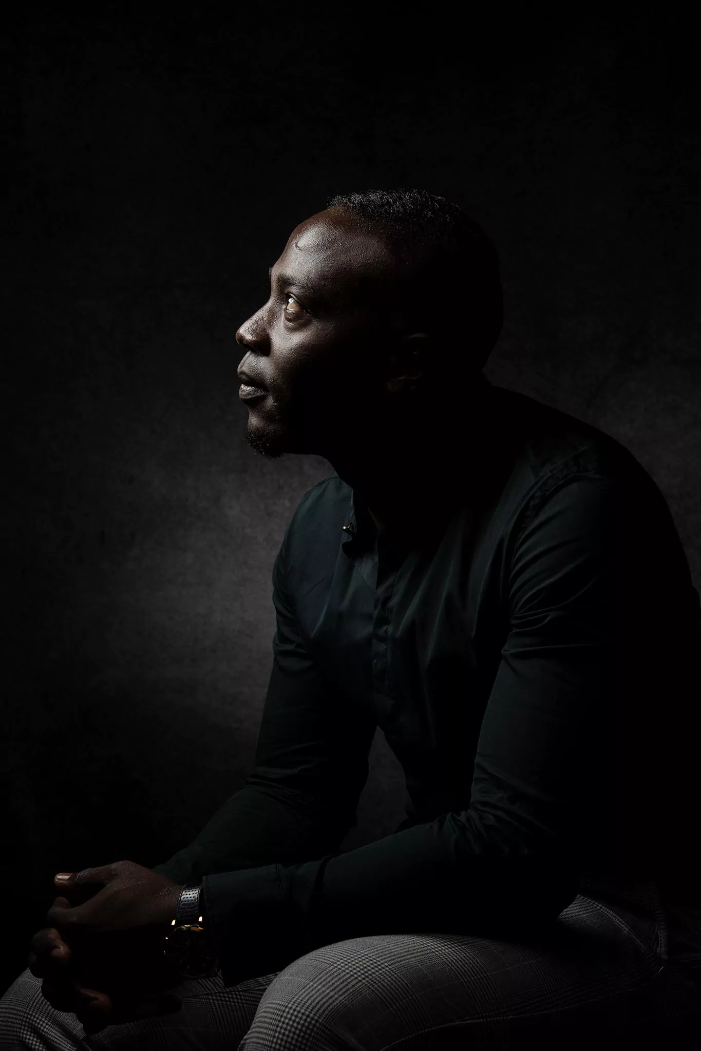Portrait couleur en studio