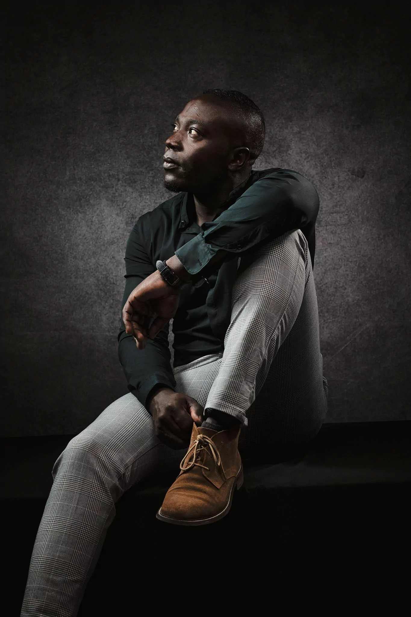 Portrait couleur en studio